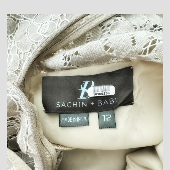 Sachin + Babi Anthropologie Dress Lace Peplum Mini Dress Occasion Sleeveless 12 - Picture 12 of 13